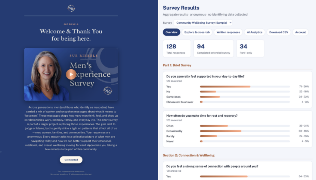 Sue Riekels custom survey system