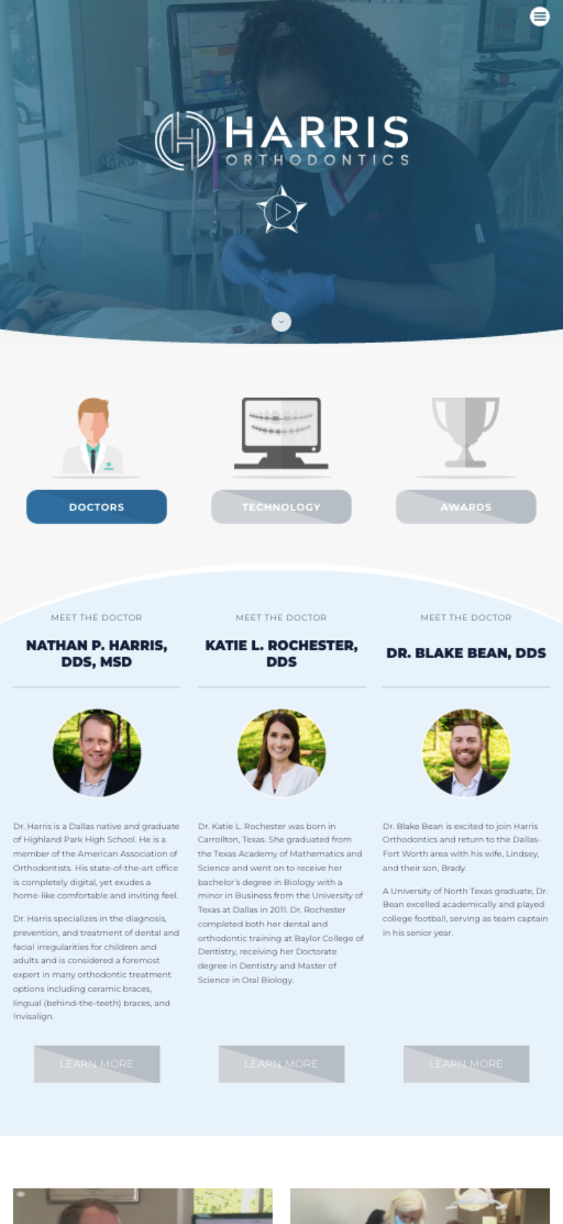 Harris Orthodontics website