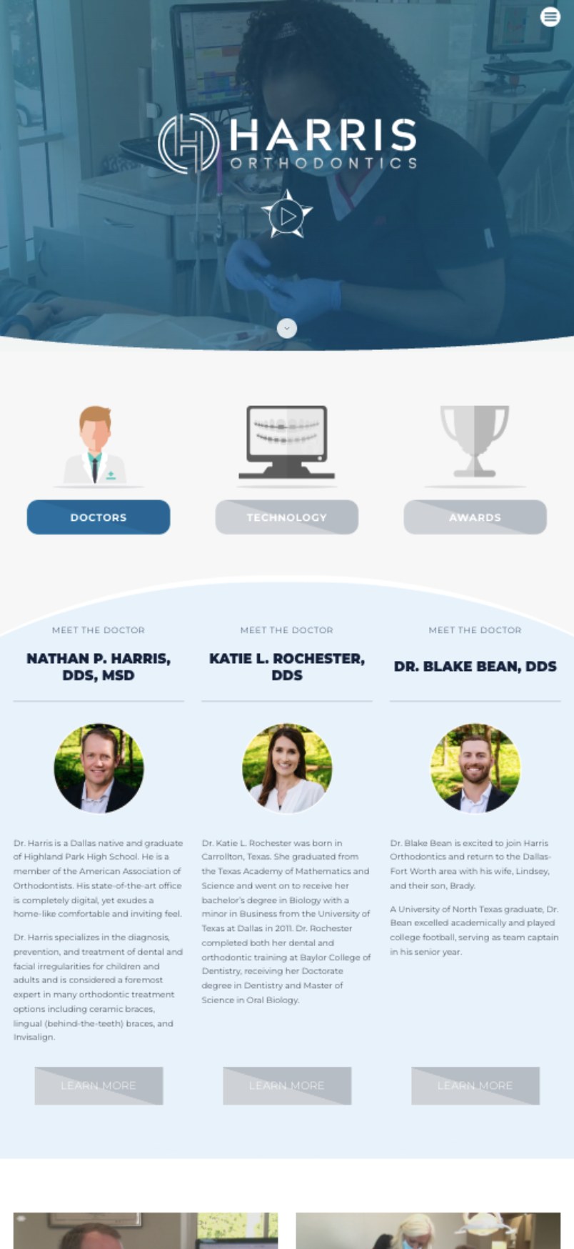 Harris Orthodontics — website by Clayton Method